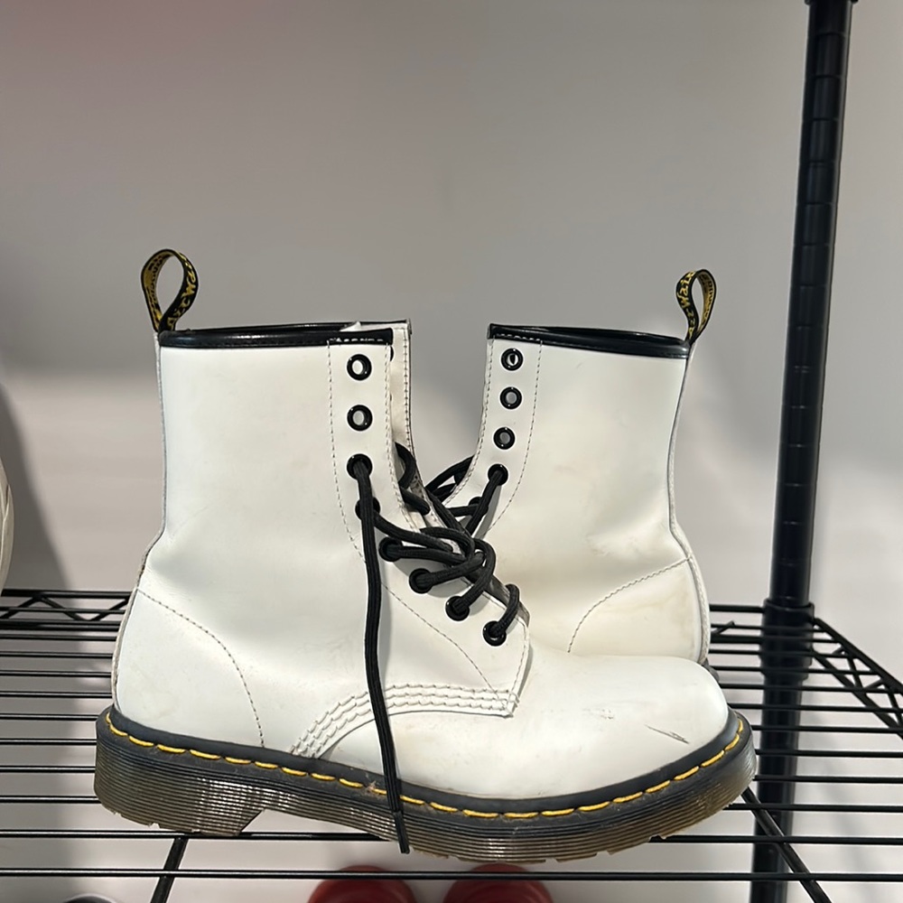 Doc Martens white boots UK 5